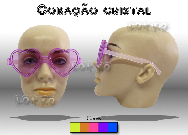 Óculos de festa coracoraçãoo cristal